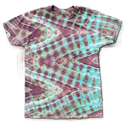 Primal Rhythm ZigZag Tie-Dye T-Shirt – Adult, Unisex, Size M - Re-Used Relics