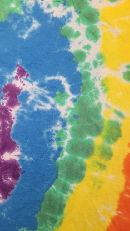 Liquid Rainbow Tie-Dye T-Shirt - Adult, Unisex, Size M - Re-Used Relics