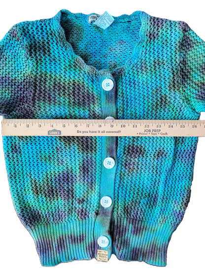 Enchanted Lagoon Upcycled Tie-Dye Cardigan - Adult, Ladies, Size M - Re-Used Relics