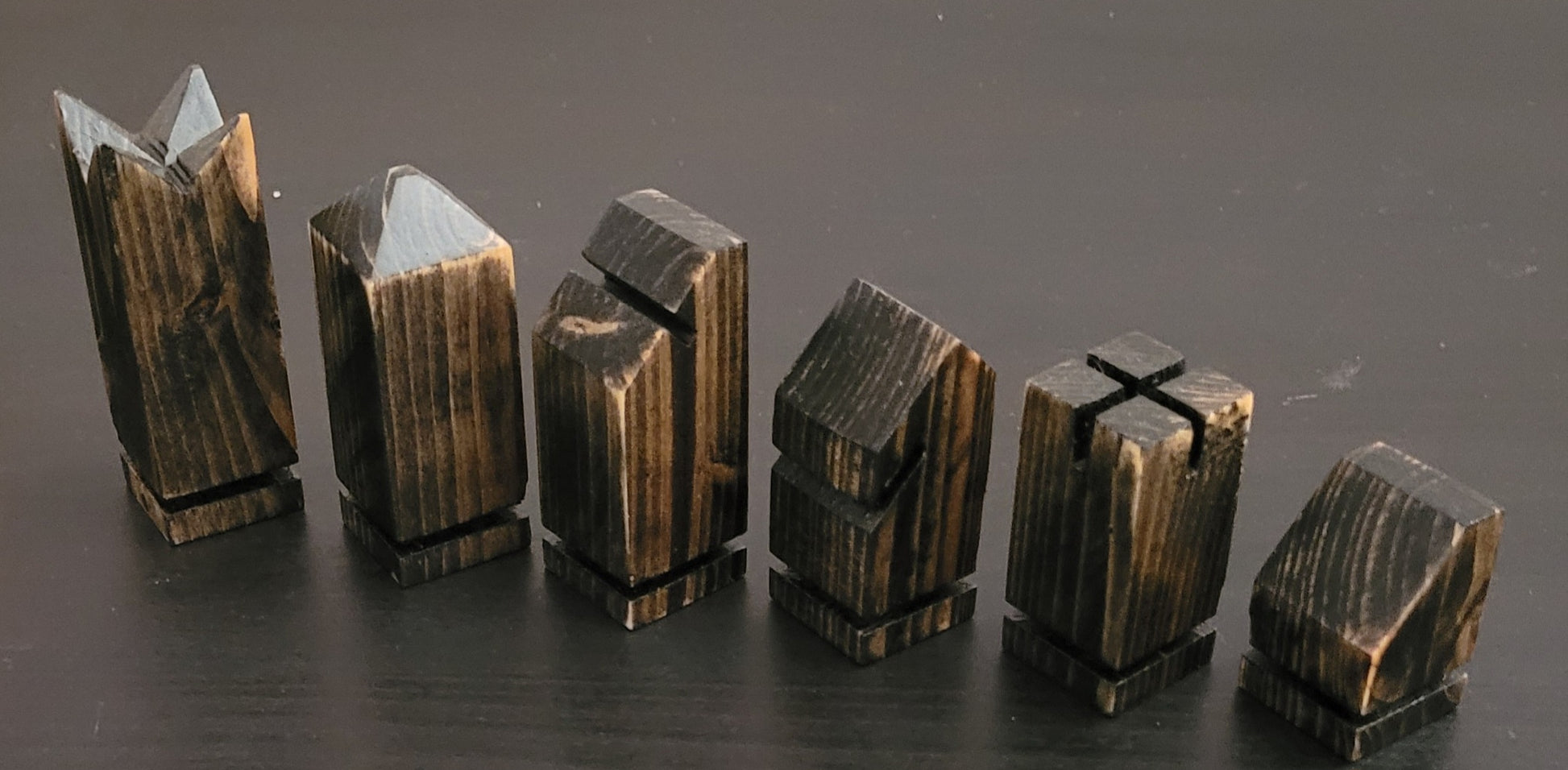 Set of chess pieces.