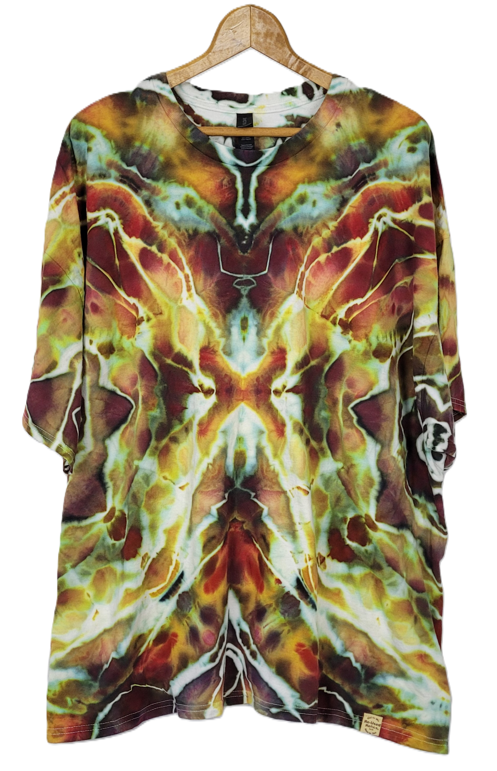 Chrysalis Kaleidoscope Tie-Dye T-Shirt – Adult, Unisex, Size 4XL