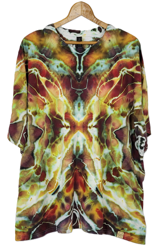Chrysalis Kaleidoscope Tie-Dye T-Shirt – Adult, Unisex, Size 4XL