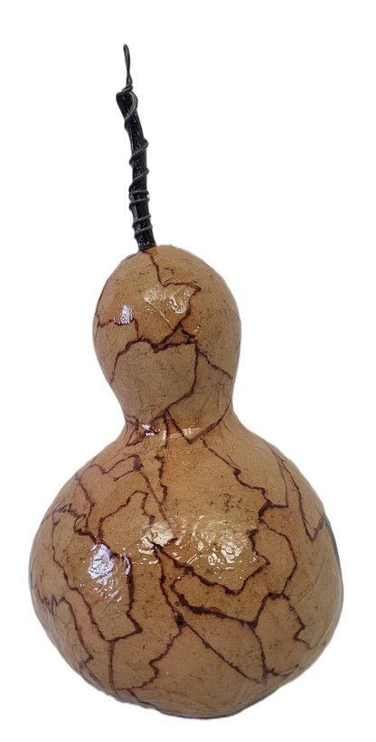 Brown Paper Bag Decoupaged Gourd Birdhouse