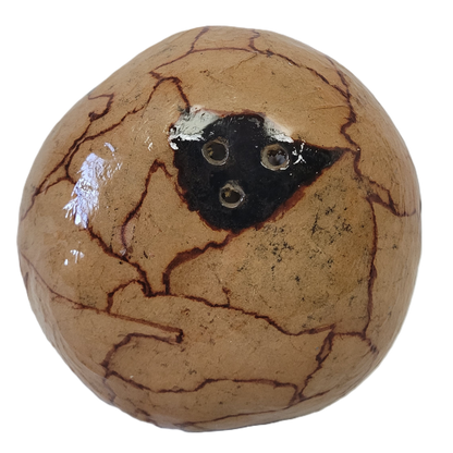 Brown Paper Bag Decoupaged Gourd Birdhouse