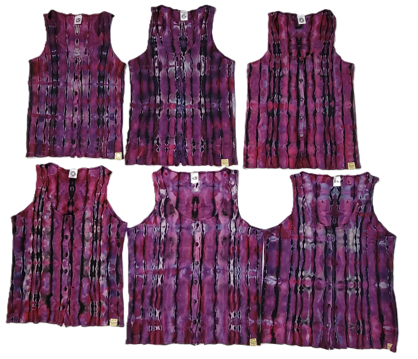 Midnight Magenta Ribbed Button-Up Tank – Adult, Ladies