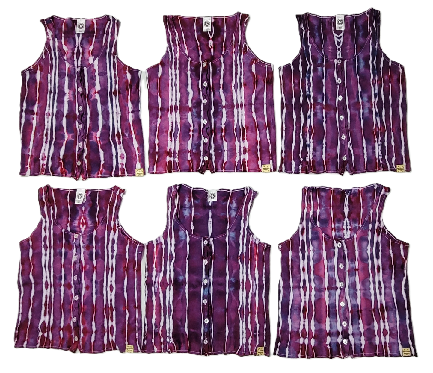 Midnight Magenta Ribbed Button-Up Tank – Adult, Ladies