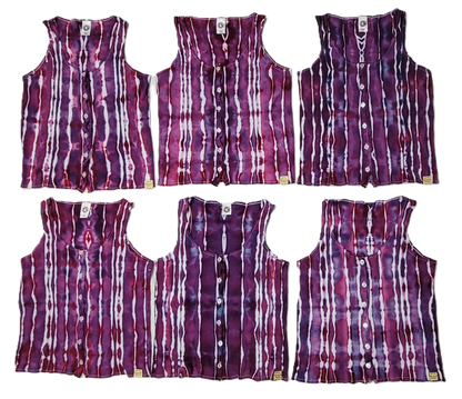 Midnight Magenta Ribbed Button-Up Tank – Adult, Ladies