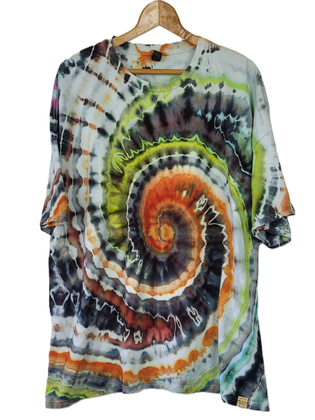 Solar Eclipse Spiral Tie-Dye T-Shirt – Adult, Unisex, Size 4XL