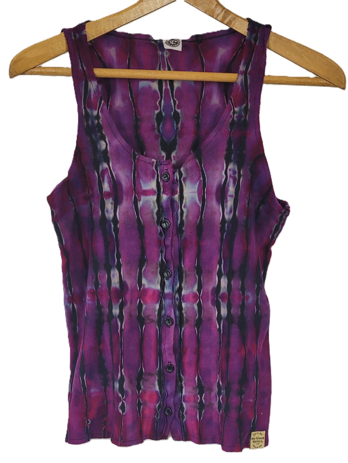 Midnight Magenta Ribbed Button-Up Tank – Adult, Ladies