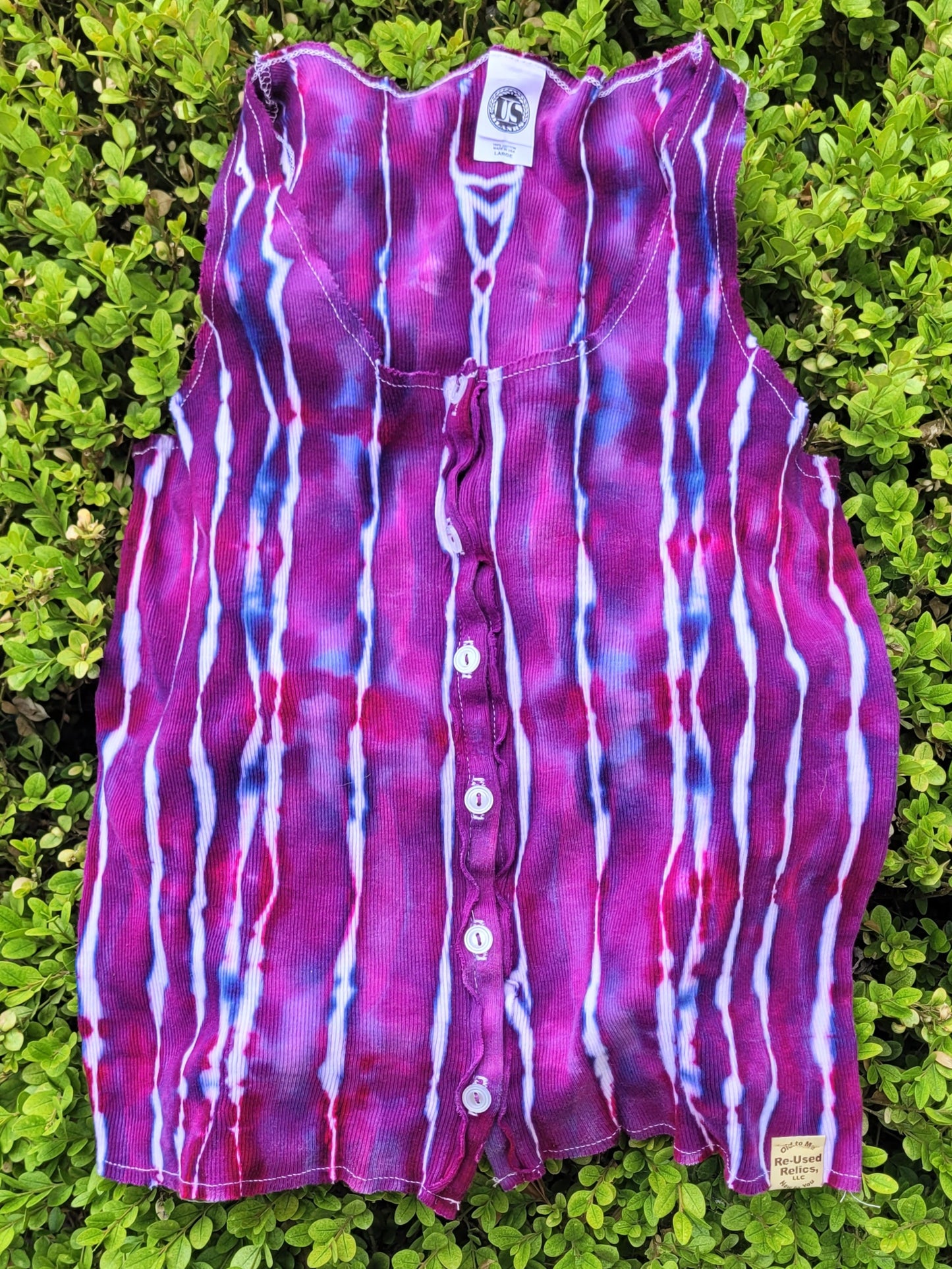 Midnight Magenta Ribbed Button-Up Tank – Adult, Ladies