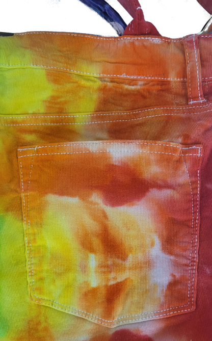 Rainbow Tie-Dye Hand Bag Close up back Pocket