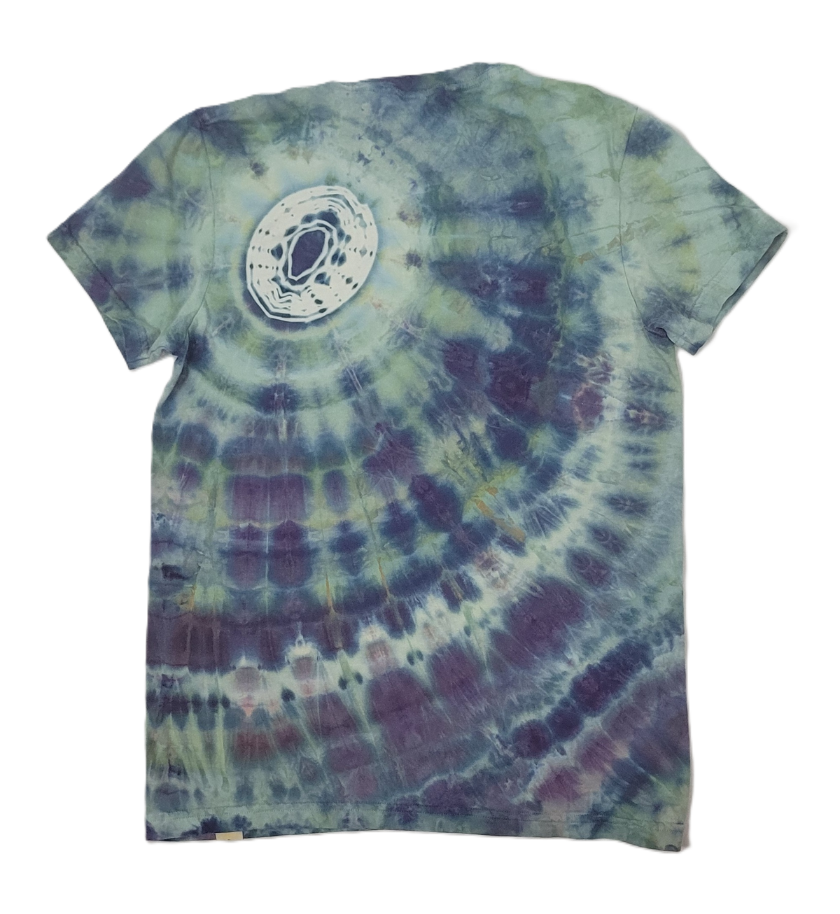 Midnight Embrace Spiral Upcycled Tie-Dye T-Shirt – Adult, Ladies, Size XL