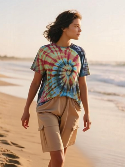 Afterglow Helix Tie-Dye T-Shirt – Adult, Unisex, Size XXL
