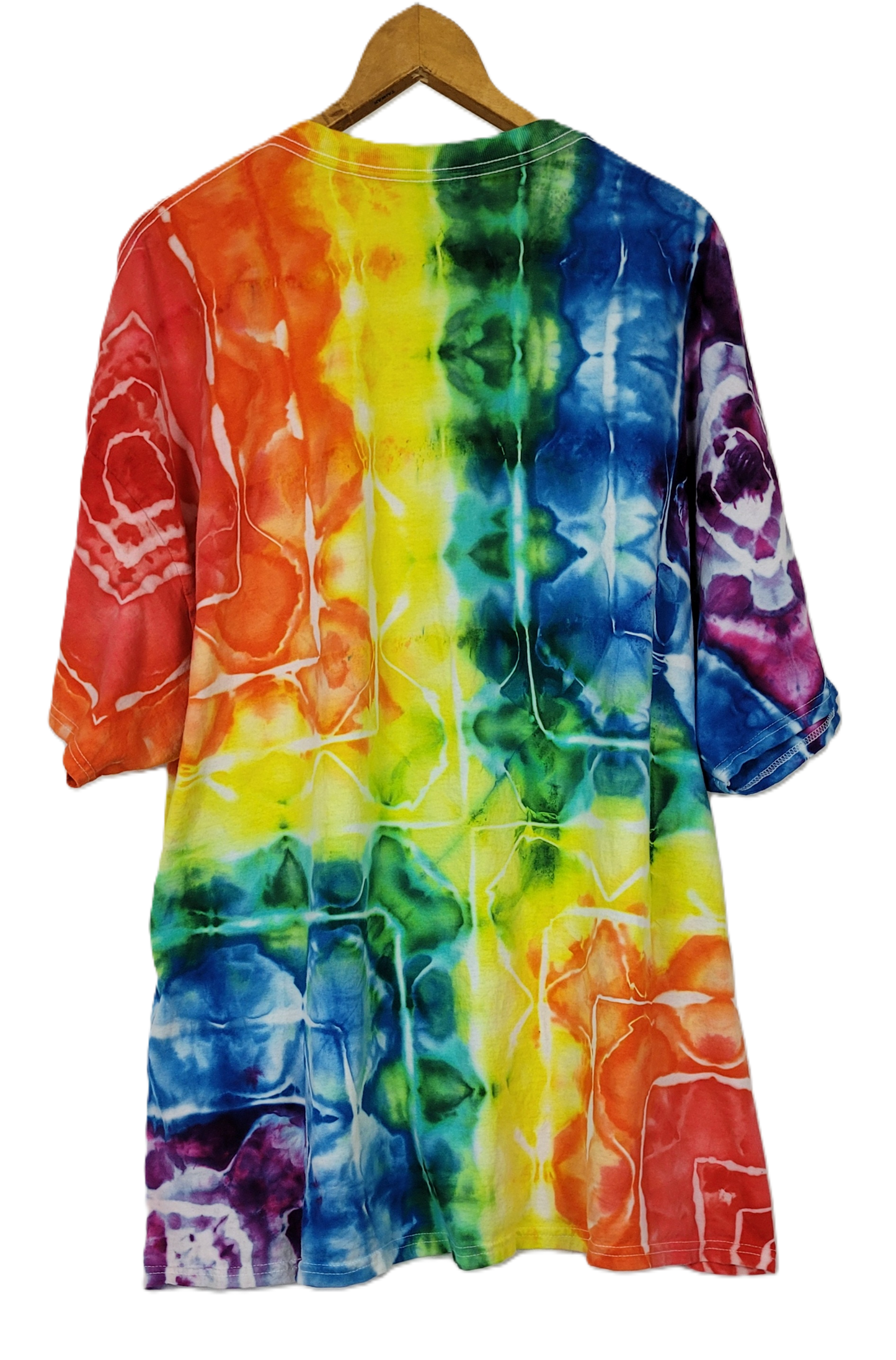 Geometric Quadrant Tie-Dye T-Shirt – Adult, Unisex, Size 4XL