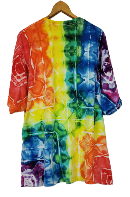Geometric Quadrant Tie-Dye T-Shirt – Adult, Unisex, Size 4XL
