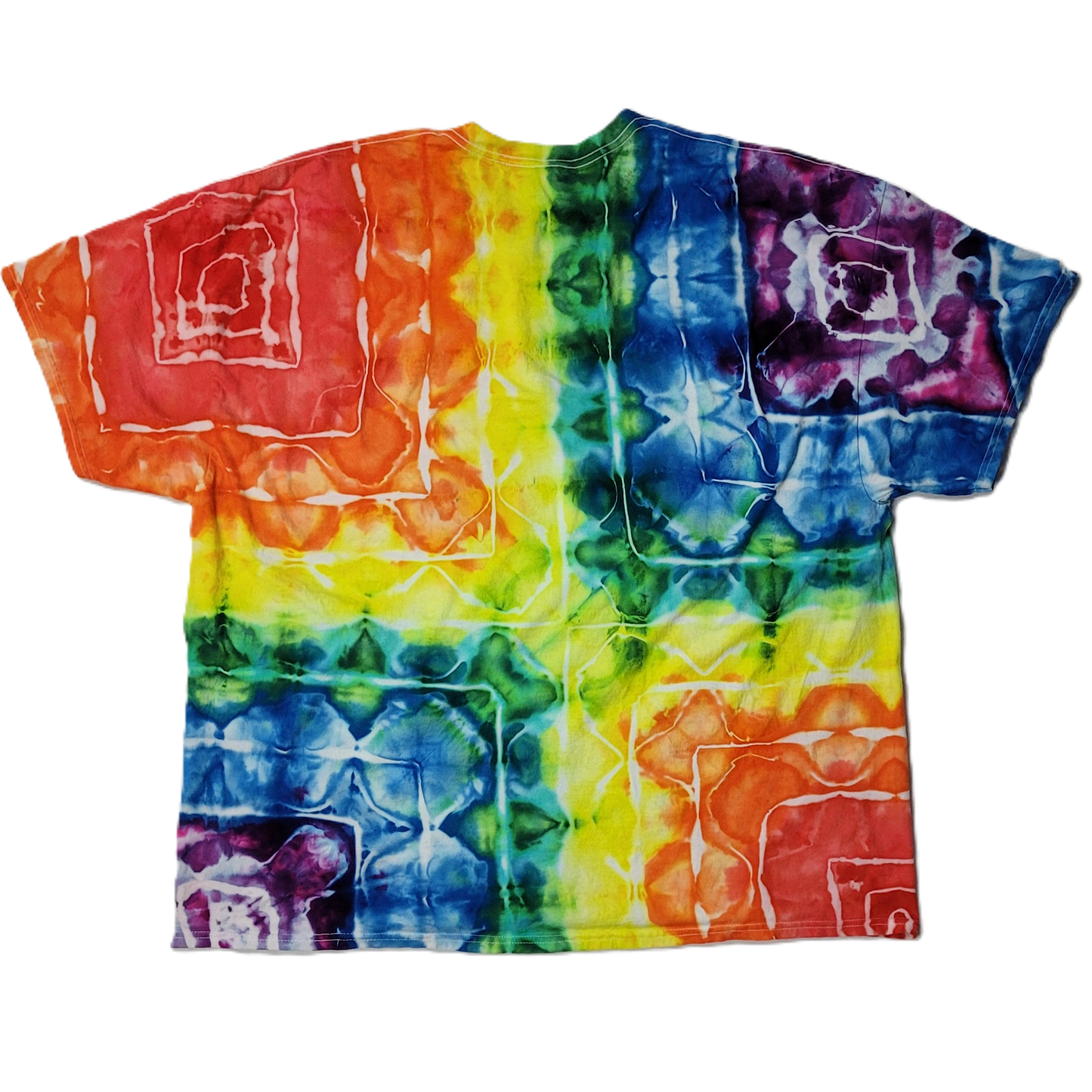 Geometric Quadrant Tie-Dye T-Shirt – Adult, Unisex, Size 4XL