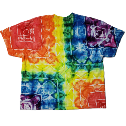 Geometric Quadrant Tie-Dye T-Shirt – Adult, Unisex, Size 4XL
