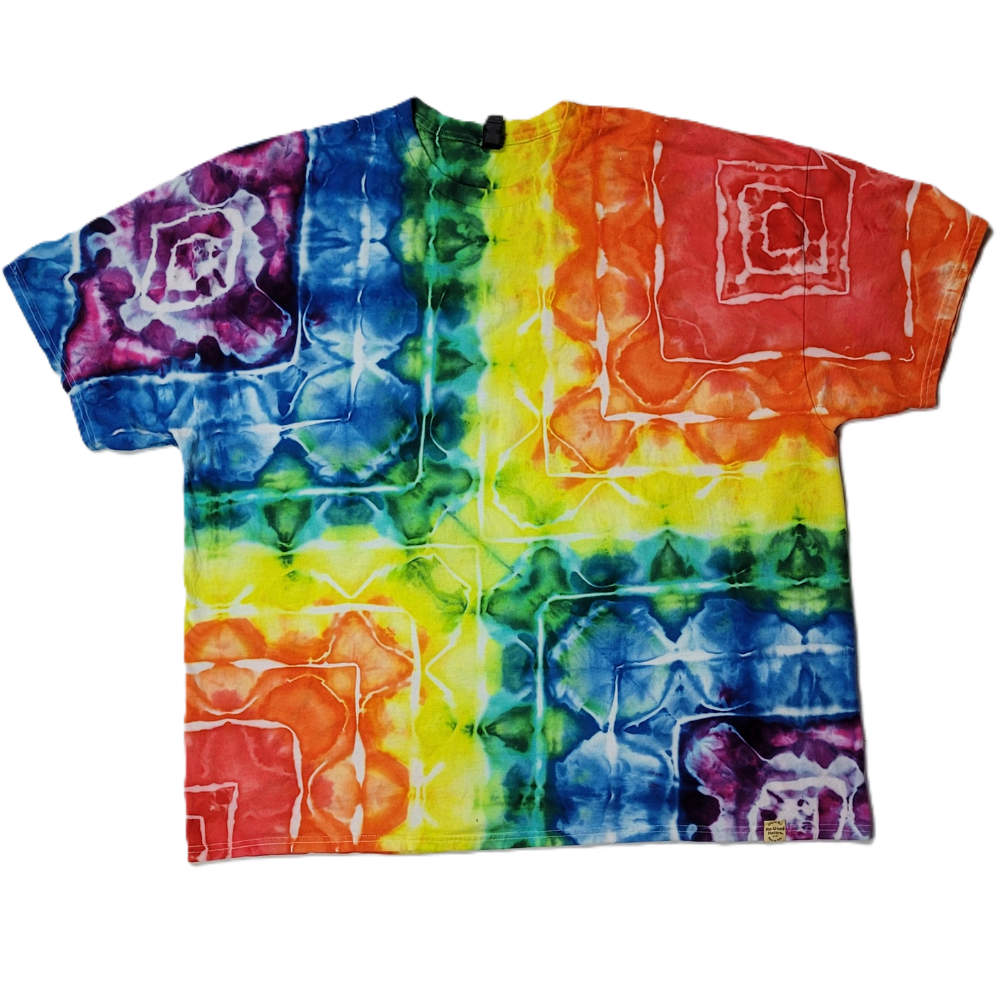 Geometric Quadrant Tie-Dye T-Shirt – Adult, Unisex, Size 4XL