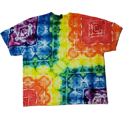 Geometric Quadrant Tie-Dye T-Shirt – Adult, Unisex, Size 4XL