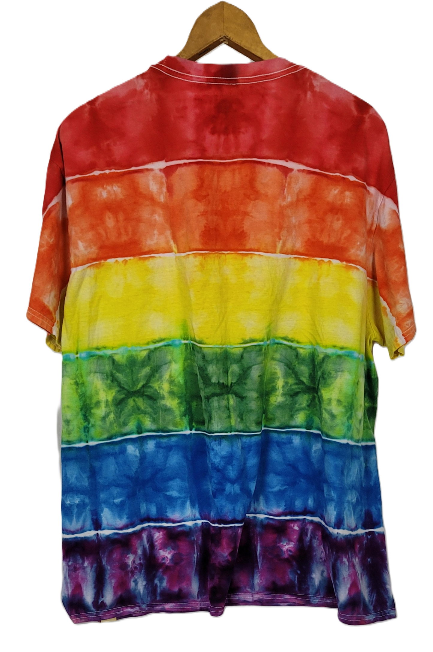 Horizonal Rainbow Geode Tie-Dye T-Shirt – Adult, Unisex, Size 2XL