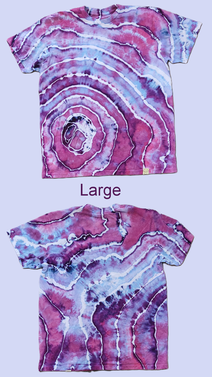 Amethyst Rings Tie-Dye T-Shirt - Adult, Unisex - Re-Used Relics
