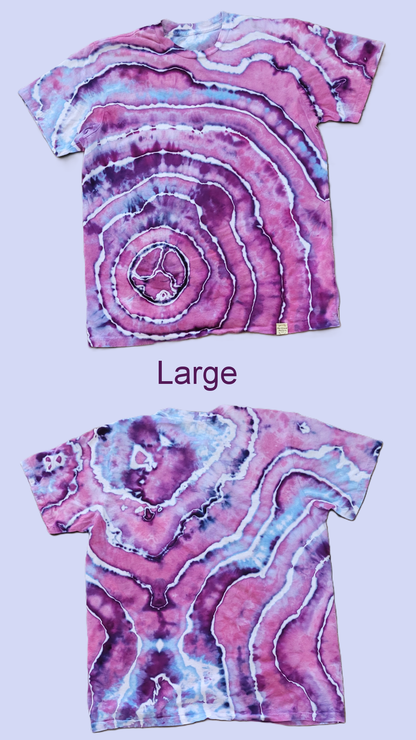 Amethyst Rings Tie-Dye T-Shirt - Adult, Unisex - Re-Used Relics