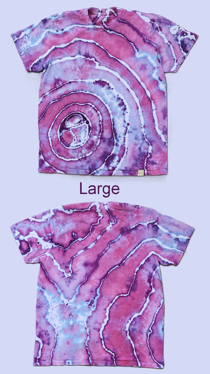 Amethyst Rings Tie-Dye T-Shirt - Adult, Unisex - Re-Used Relics