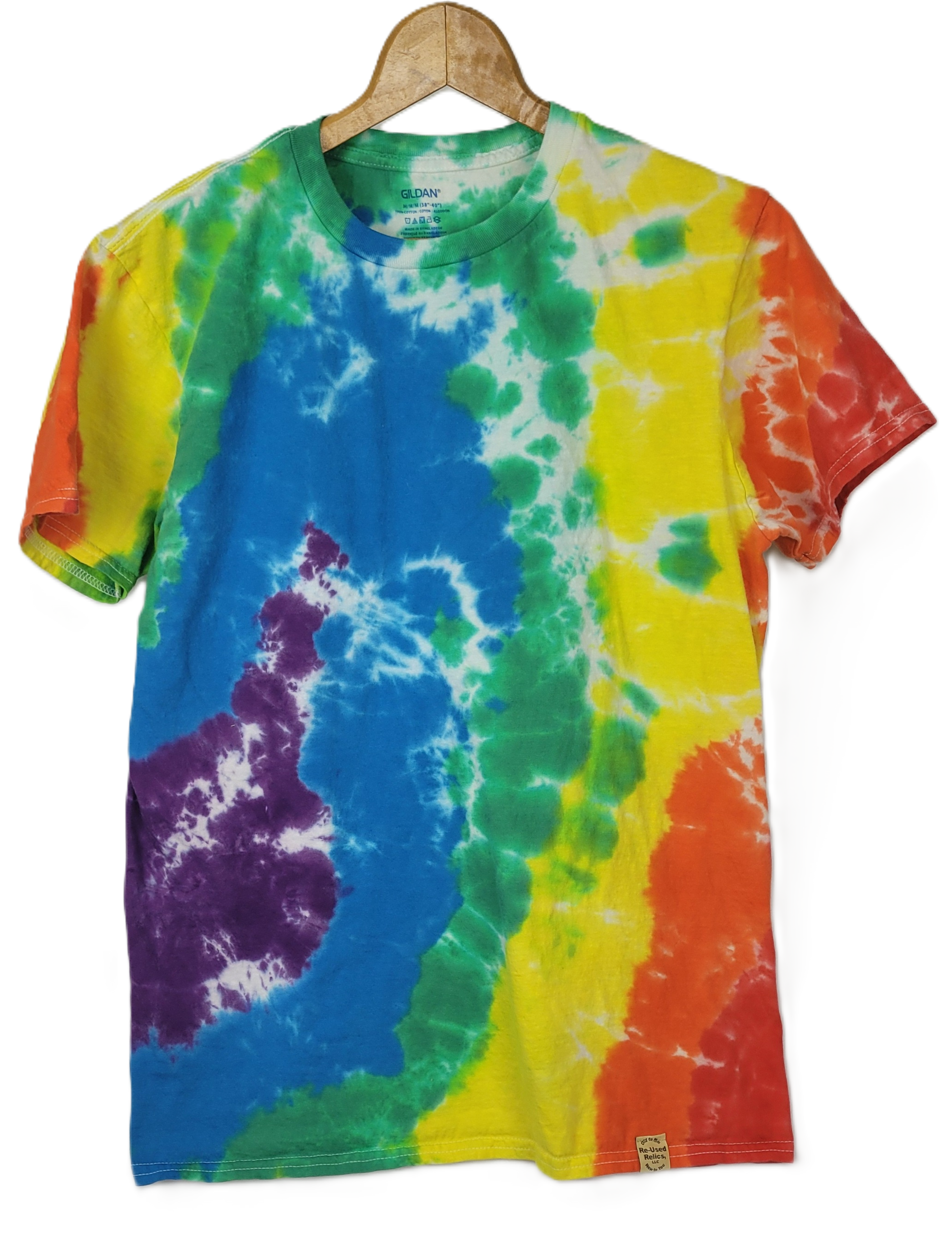 Liquid Rainbow Tie-Dye T-Shirt - Adult, Unisex, Size M - Re-Used Relics