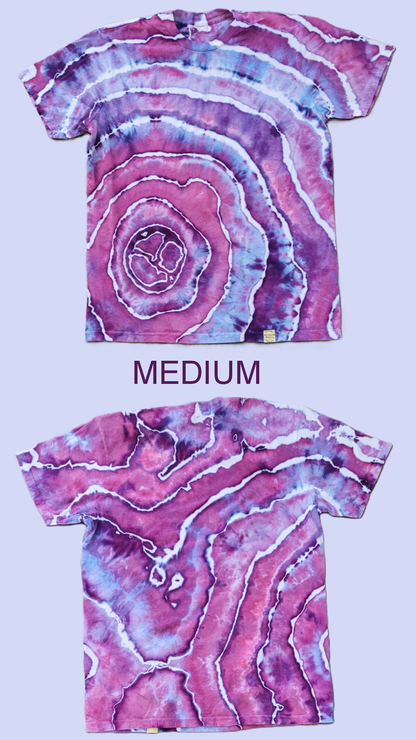 Amethyst Rings Tie-Dye T-Shirt - Adult, Unisex - Re-Used Relics