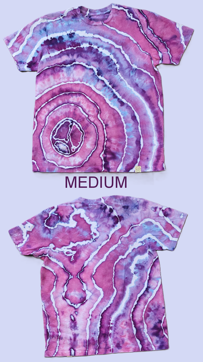 Amethyst Rings Tie-Dye T-Shirt - Adult, Unisex - Re-Used Relics
