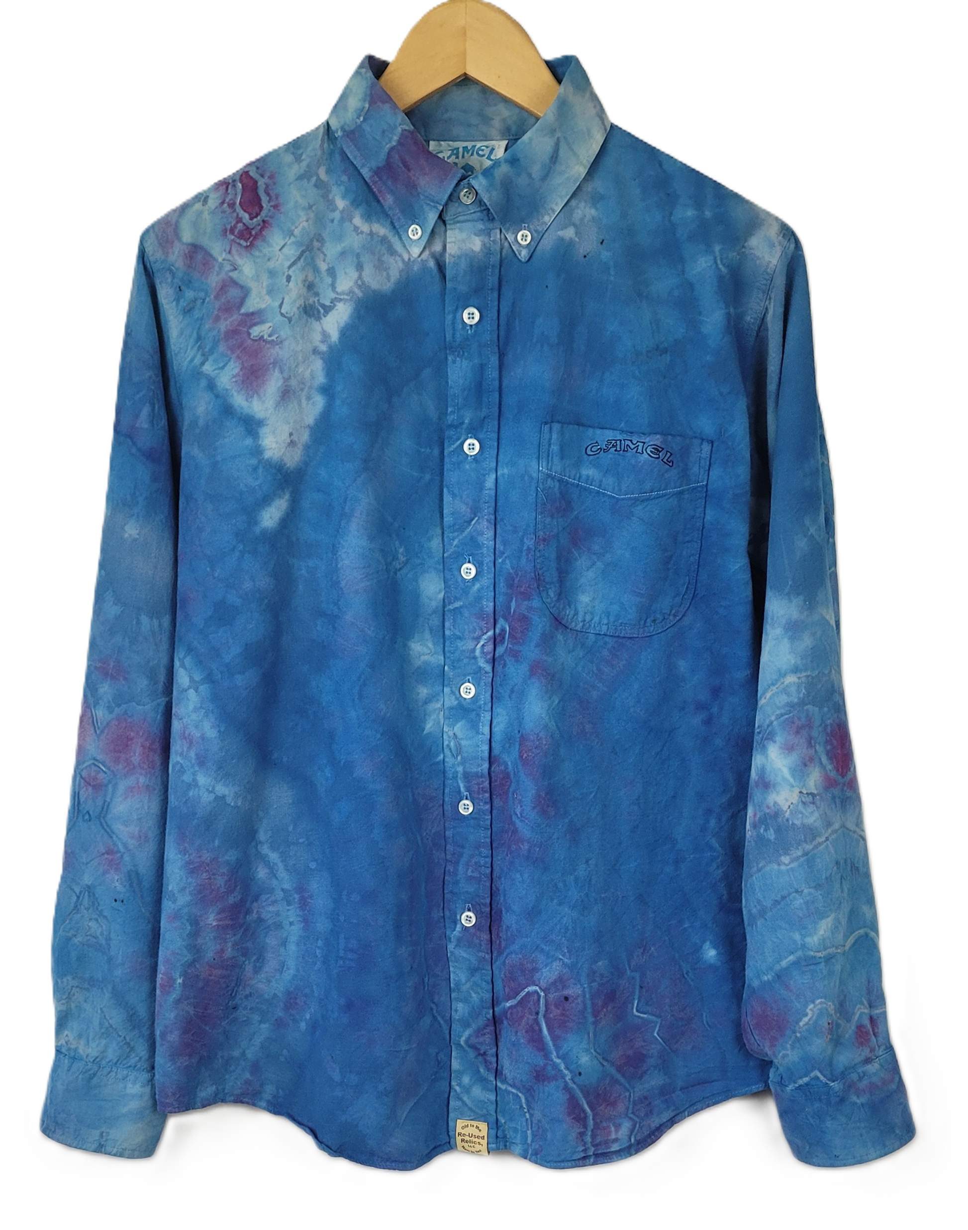 Midnight Geode Upcycled Button-Up Shirt - Adult, Men's, Size L