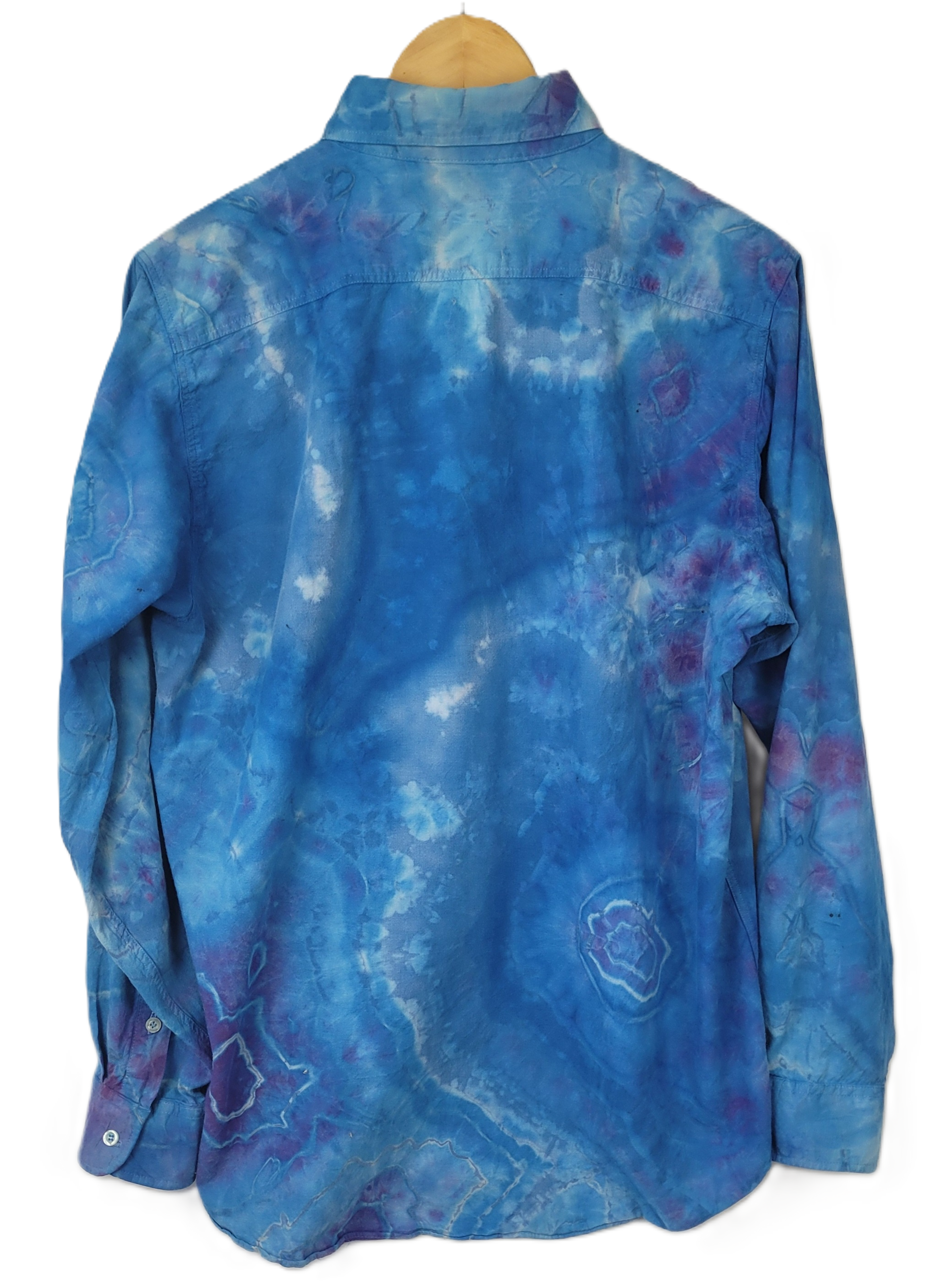 Midnight Geode Upcycled Button-Up Shirt - Adult, Men's, Size L