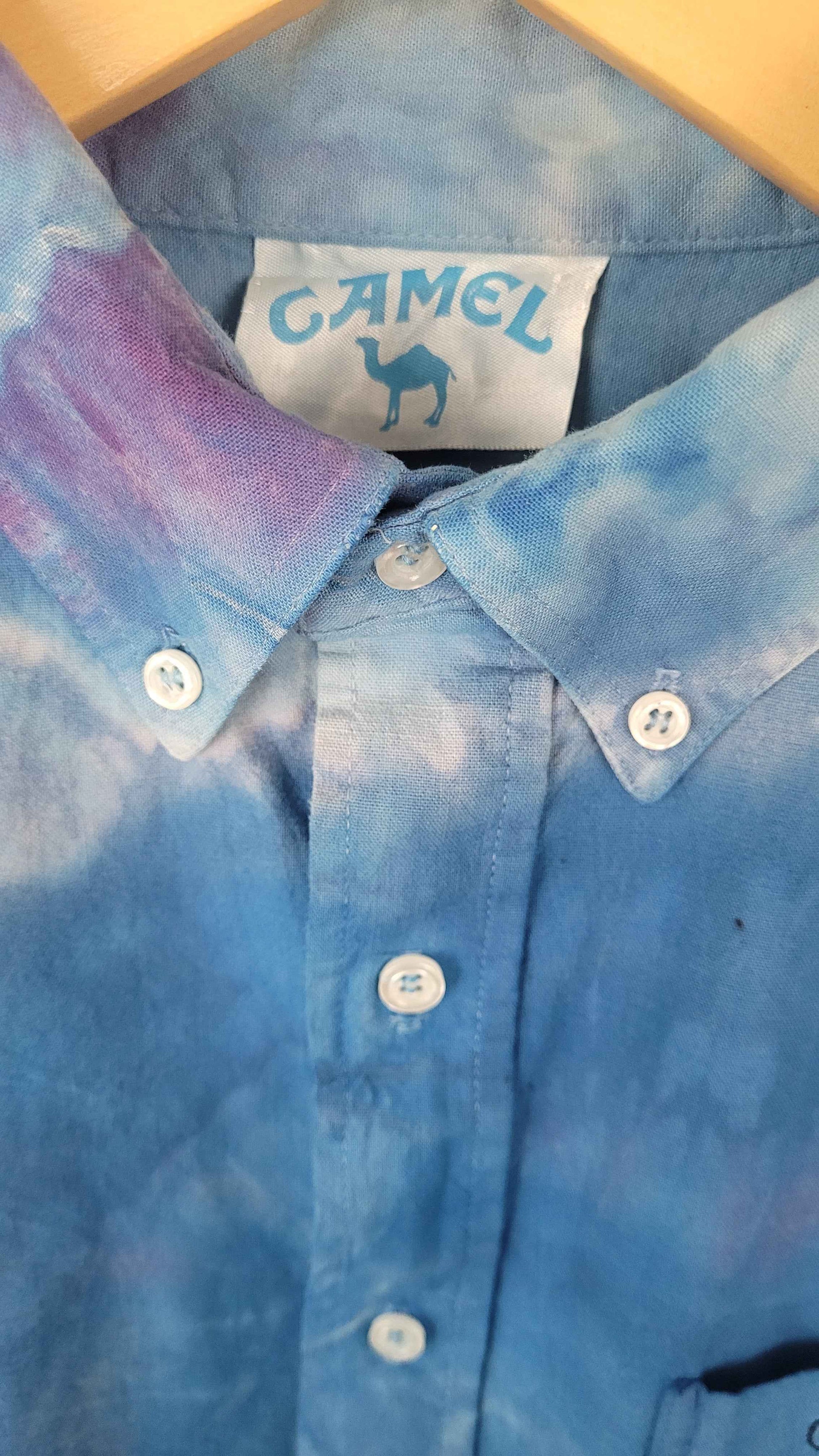 Midnight Geode Upcycled Button-Up Shirt - Adult, Men's, Size L