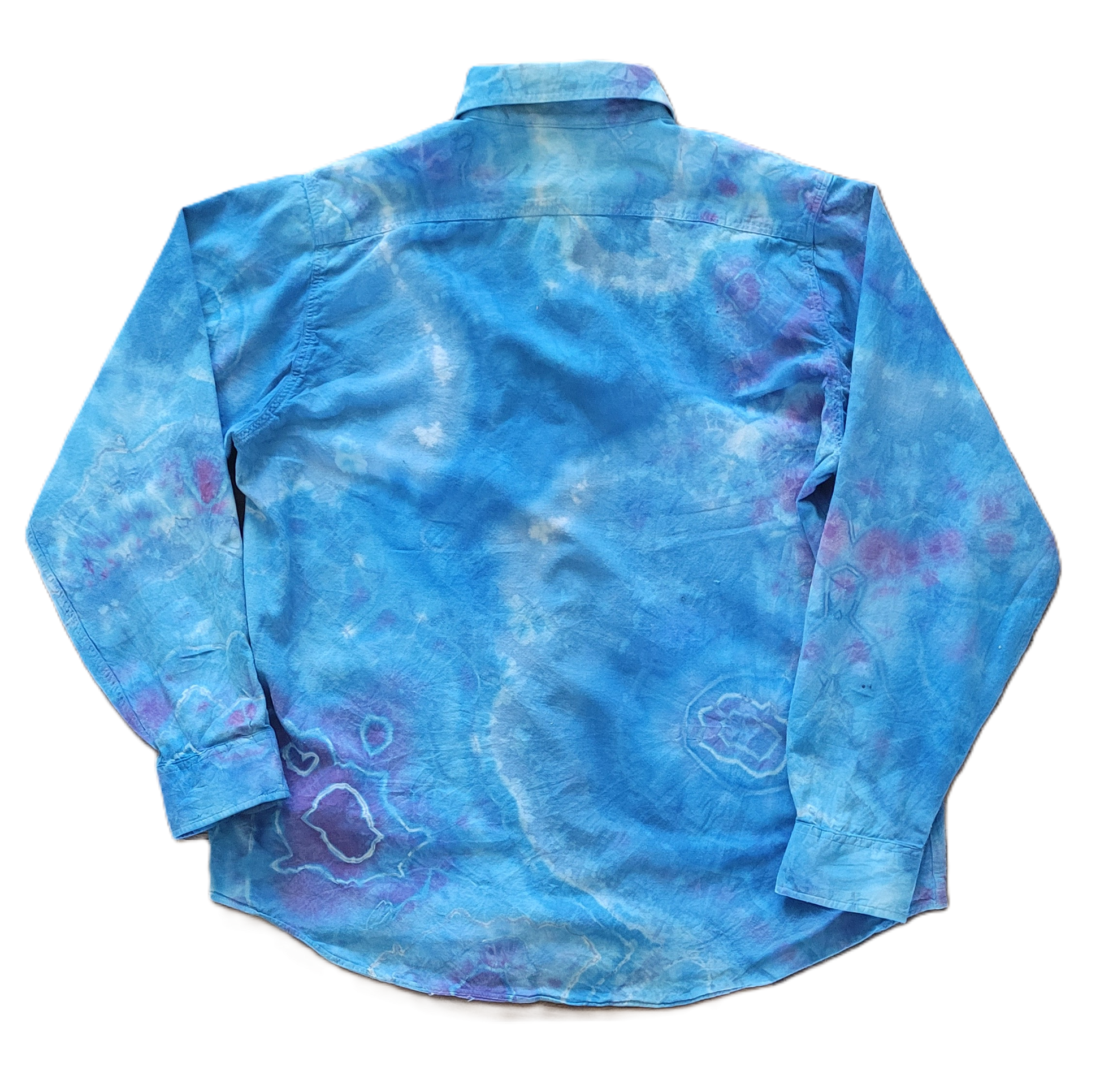 Midnight Geode Upcycled Button-Up Shirt - Adult, Men's, Size L