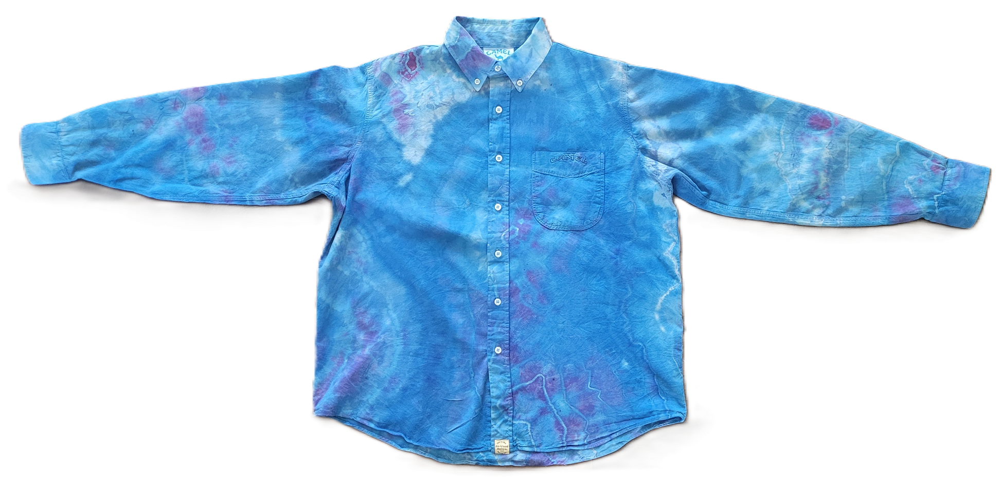 Midnight Geode Upcycled Button-Up Shirt - Adult, Men's, Size L