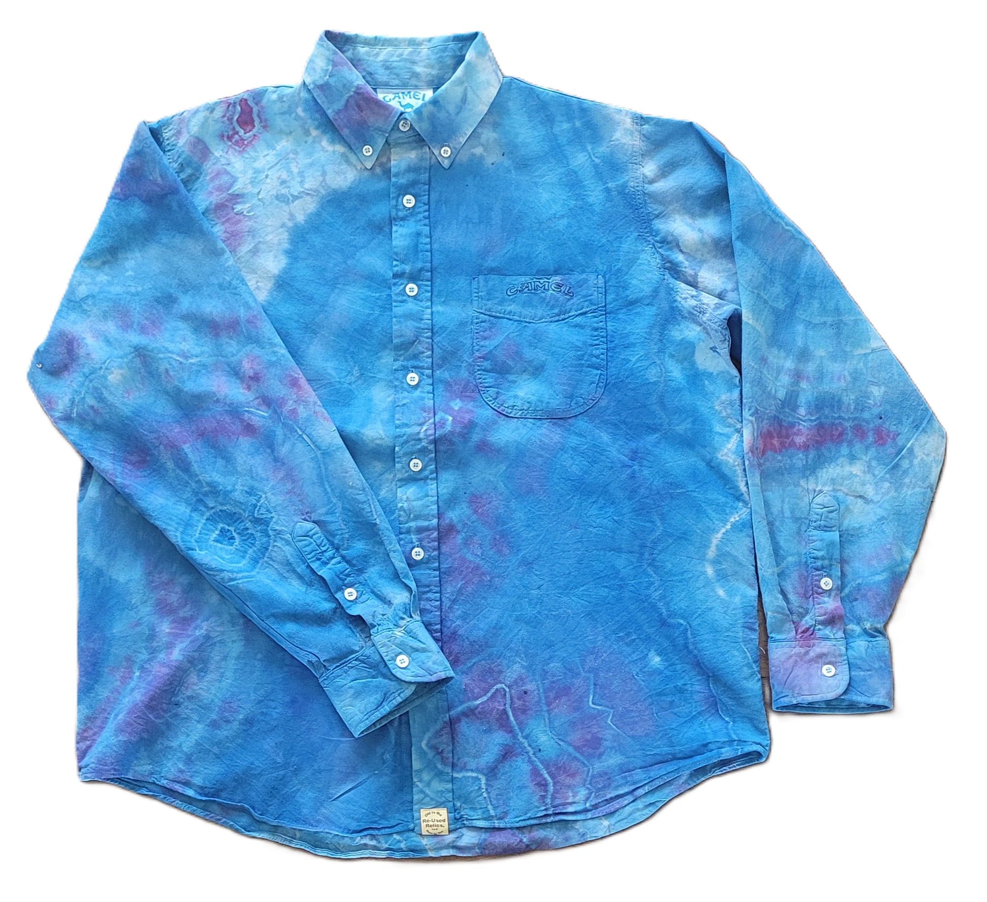 Midnight Geode Upcycled Button-Up Shirt - Adult, Men's, Size L