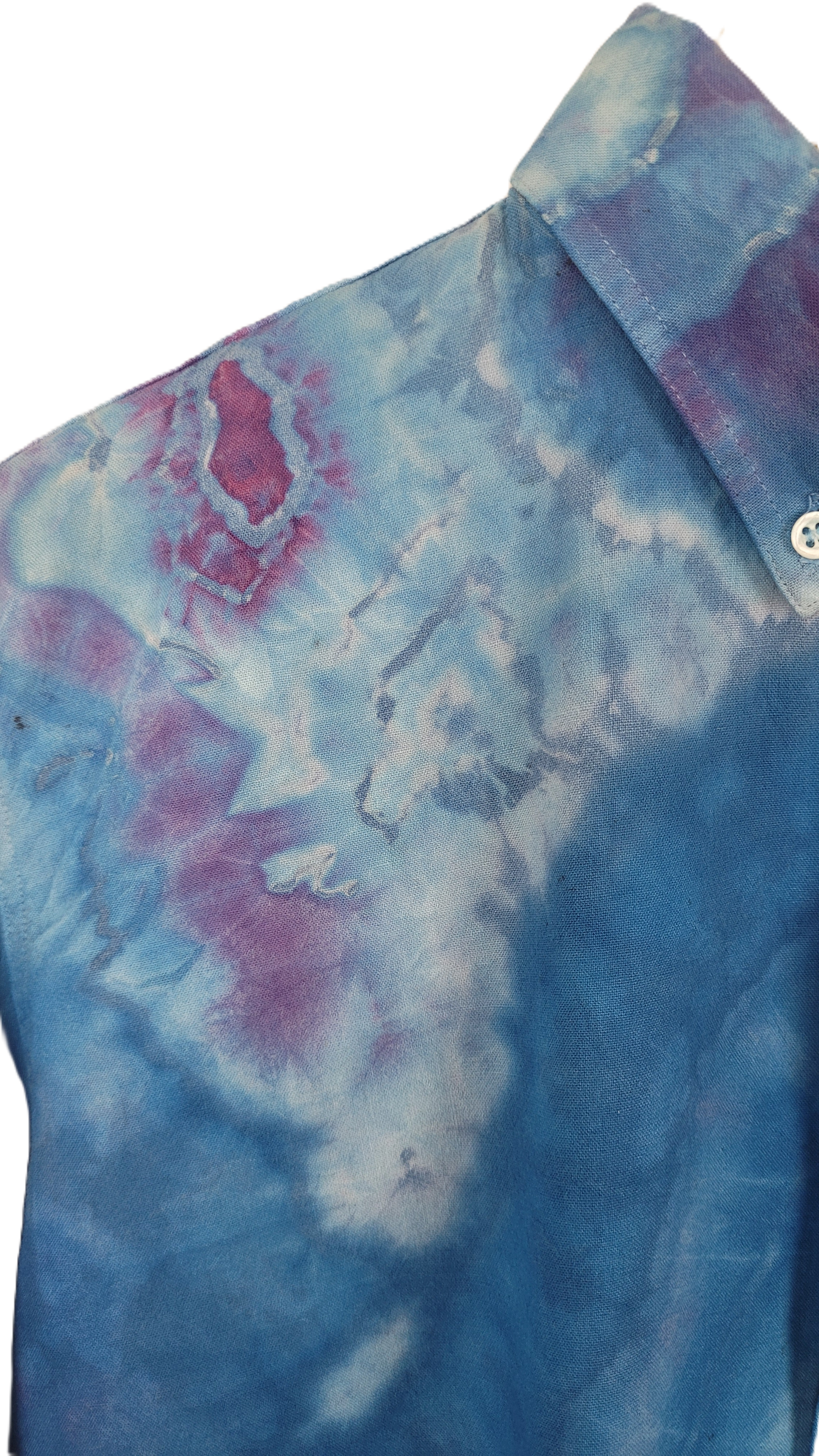 Midnight Geode Upcycled Button-Up Shirt - Adult, Men's, Size L