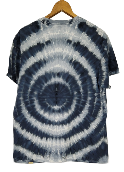 Monochromatic Wigwag Distortion Tie-Dye T-Shirt – Adult, Unisex, Size L