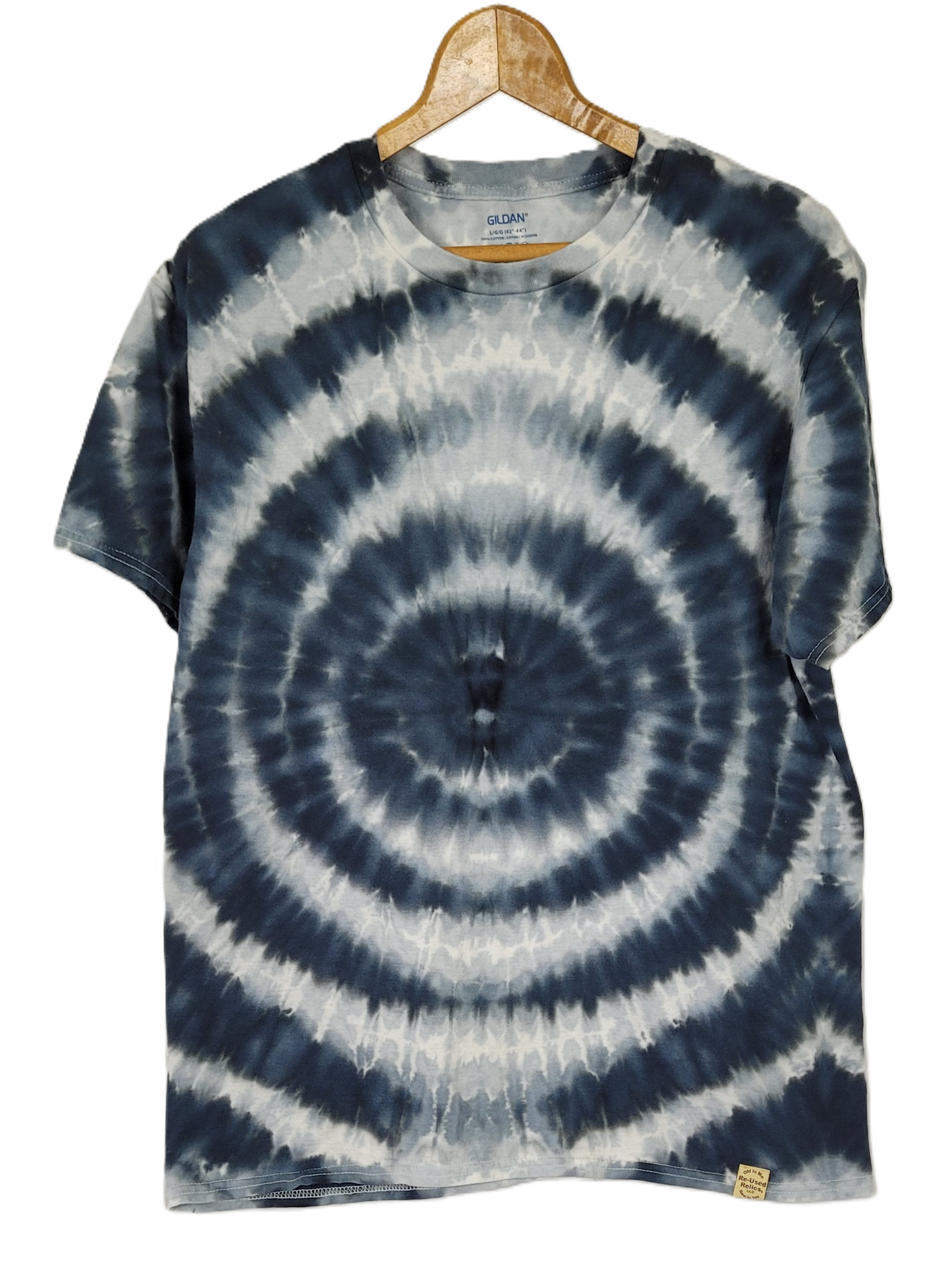 Monochromatic Wigwag Distortion Tie-Dye T-Shirt – Adult, Unisex, Size L