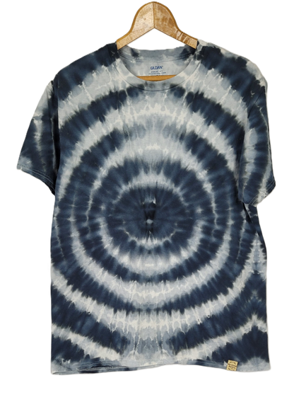 Monochromatic Wigwag Distortion Tie-Dye T-Shirt – Adult, Unisex, Size L