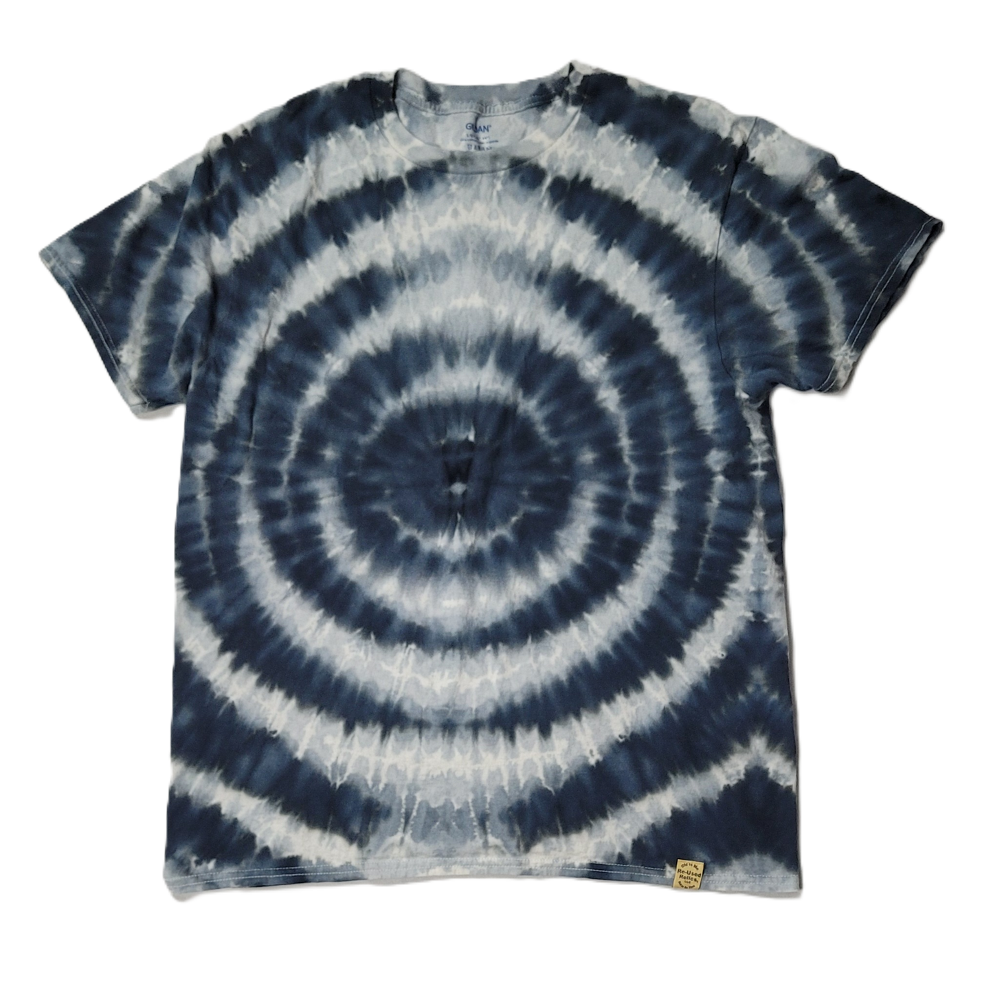 Monochromatic Wigwag Distortion Tie-Dye T-Shirt – Adult, Unisex, Size L