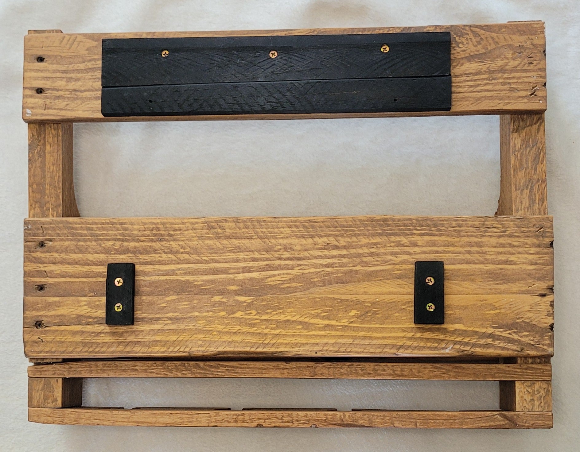 Wooden wine rack back  on a white background