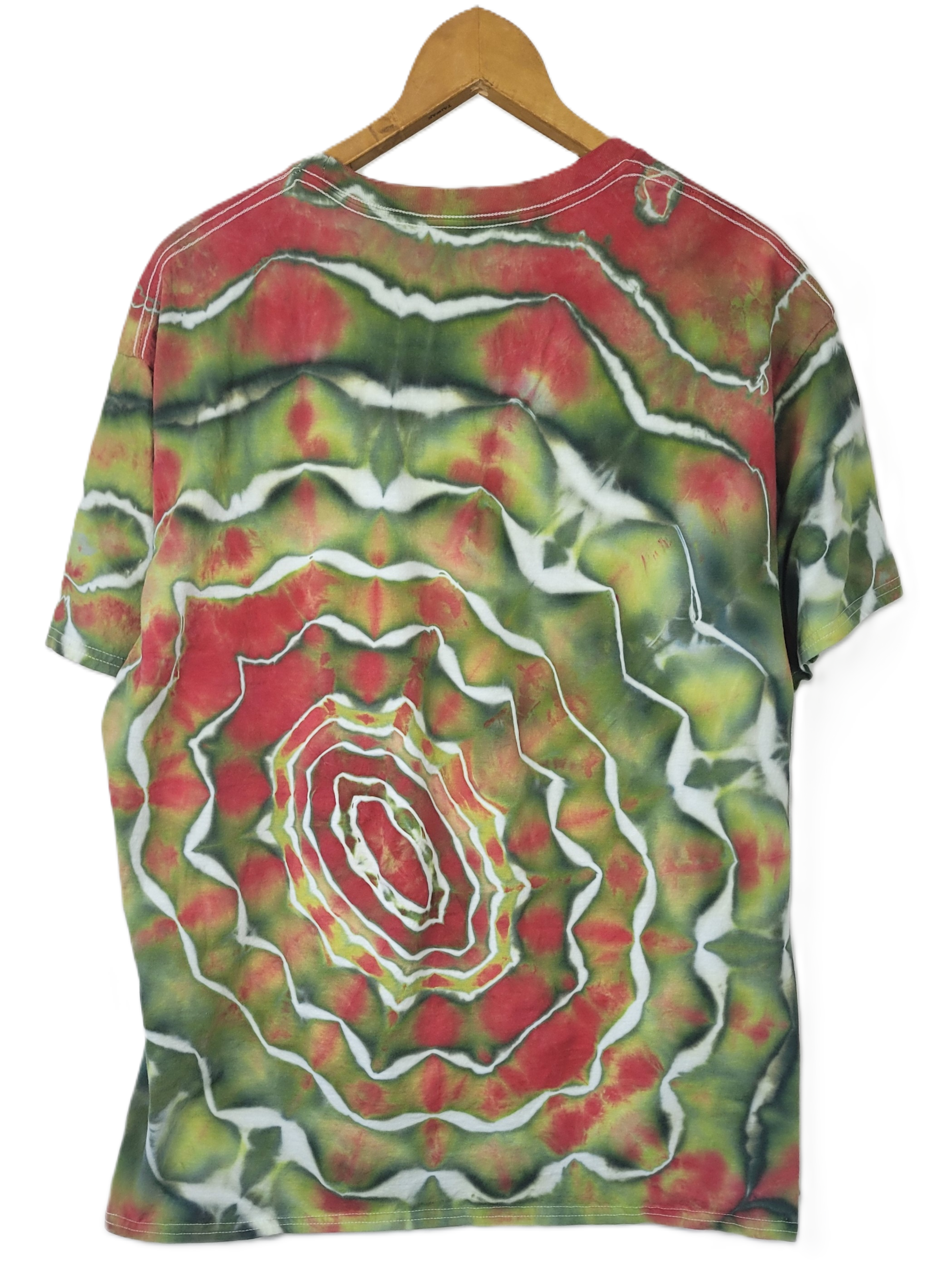 The Strawberry Sunburst Tie-Dye T-Shirt – Adult, Unisex, Size XXL