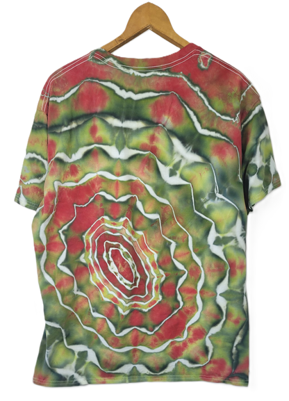 The Strawberry Sunburst Tie-Dye T-Shirt – Adult, Unisex, Size XXL