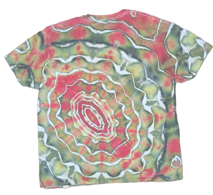 The Strawberry Sunburst Tie-Dye T-Shirt – Adult, Unisex, Size XXL