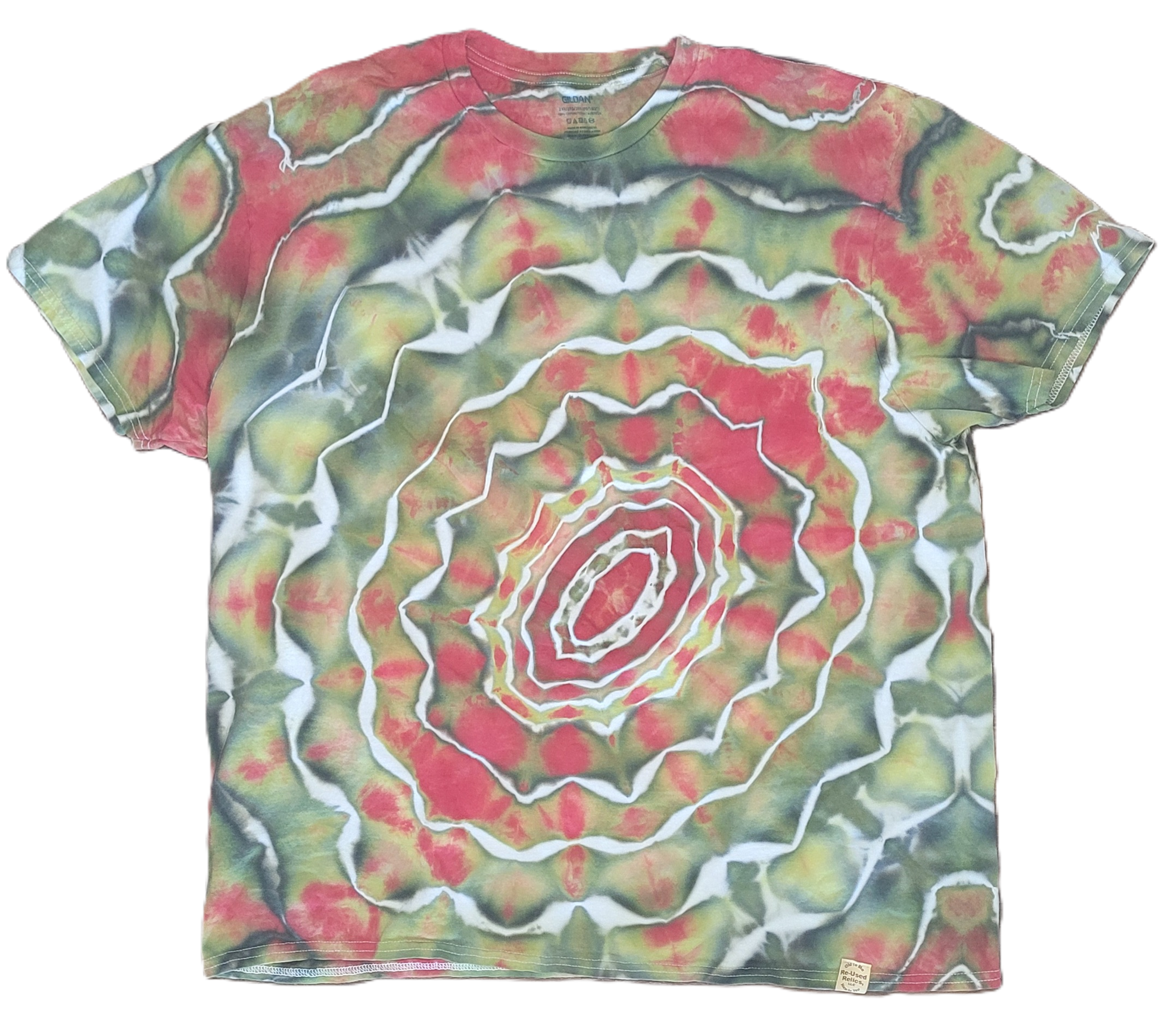 The Strawberry Sunburst Tie-Dye T-Shirt – Adult, Unisex, Size XXL