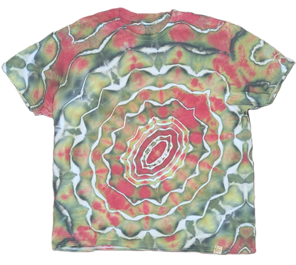 The Strawberry Sunburst Tie-Dye T-Shirt – Adult, Unisex, Size XXL