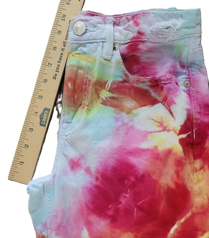 Tequila Sunrise Upcycled Distressed Denim Jeans – Adult, Ladies, Size 2