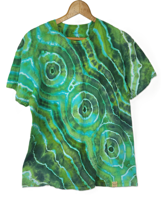 The Verdant Geode Tie-Dye T-Shirt – Adult, Unisex, Size XL