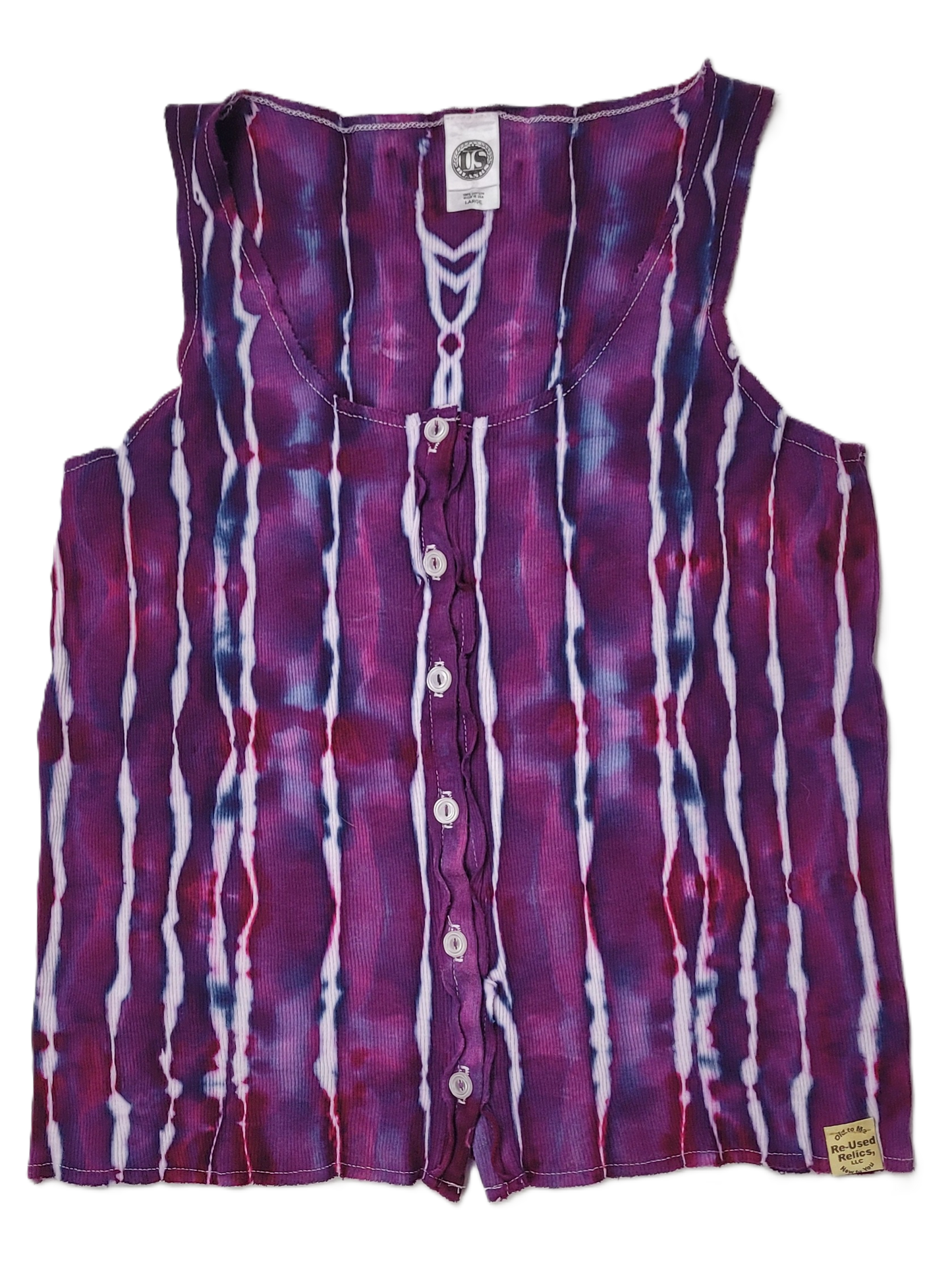Midnight Magenta Ribbed Button-Up Tank – Adult, Ladies